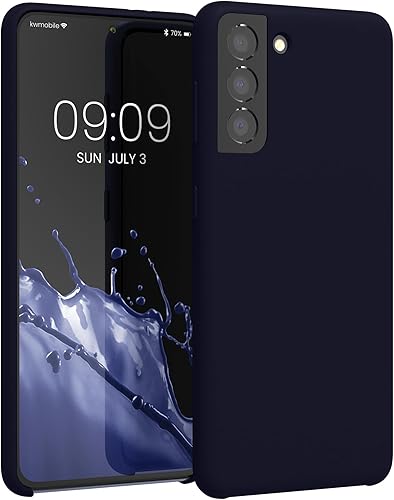 Miniatura 72 de kwmobile Funda Compatible con Samsung Galaxy S22 - Funda de teléfono de silicona TPU con acabado suave - Rojo Ruibarbo Piedra antigua,Azul