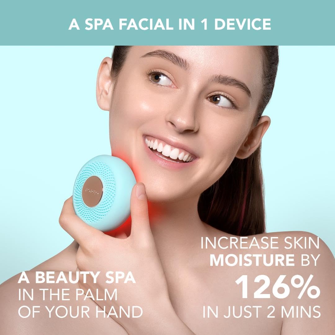 FOREO UFO mini 2 Red Light Therapy For Face - Deep Facial Hydration - Anti Aging - Face Moisturizer - Dark Spot Remover - Full LED Spectrum - Mint