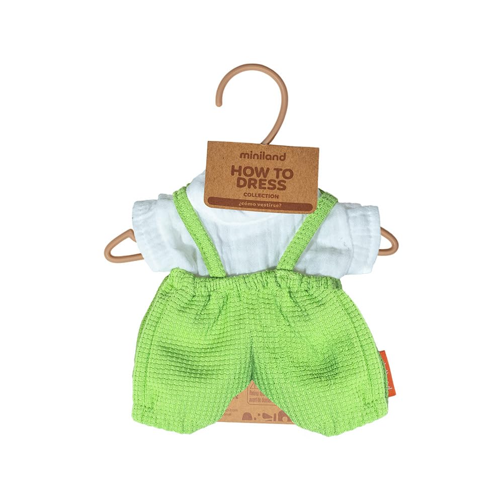 Miniland - Clothes for 21 cm Doll, Clothing Accessory for Dolls Overalls and Summer T-Shirt, Blau - Image 2