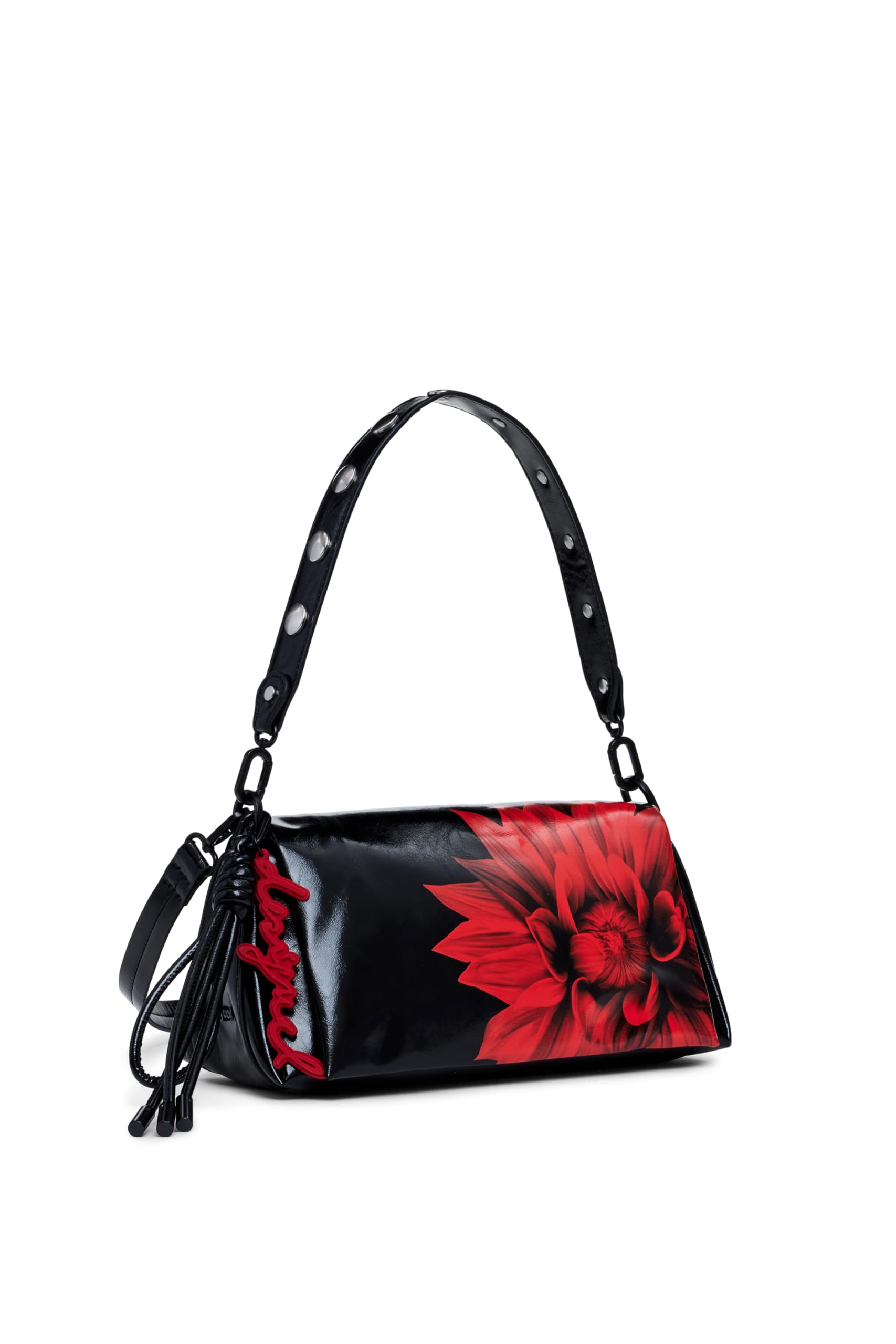 Desigual shoulder bag cross body bag Naron Flowerina Flap Bag Black
