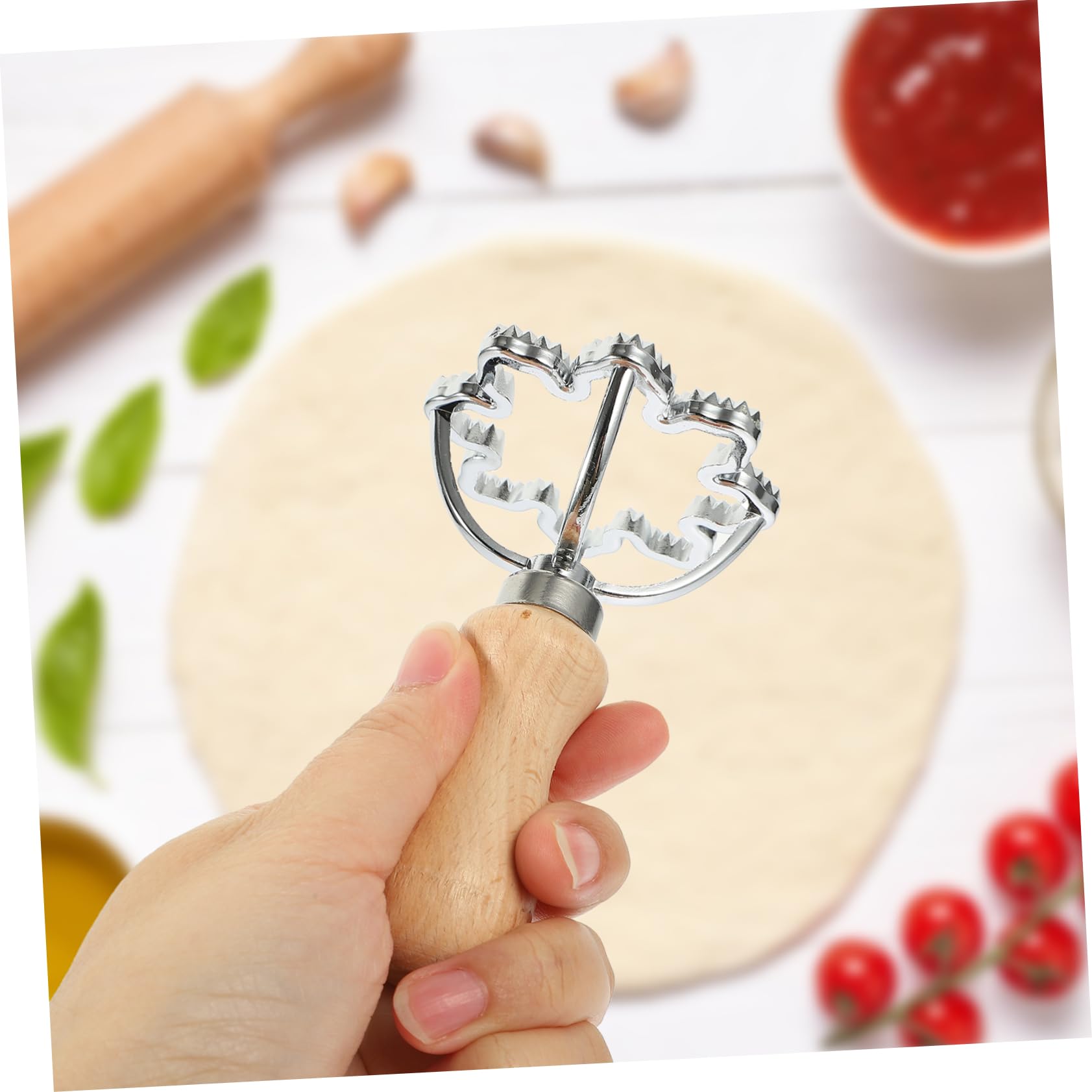 Cabilock 5 Ensembles Moule De Gaufrage De Peau De Boulette Fraises Emporte-pièce Biscuit Treillis Doublures Pâtisserie Cookie Étoile Fabricant Fondant Érable Faire Bois 2 Pièces * 5