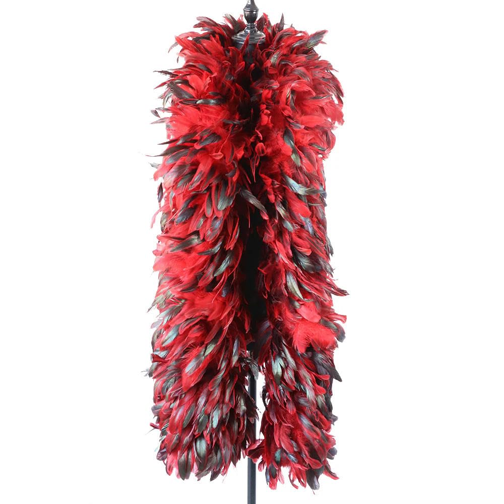 2 Metri Gallo Boa di Piume Festa di Nozze Abbigliamento Scialle Carnevale Decorazioni Cosplay Piume di Fagiano Boa Sciarpa