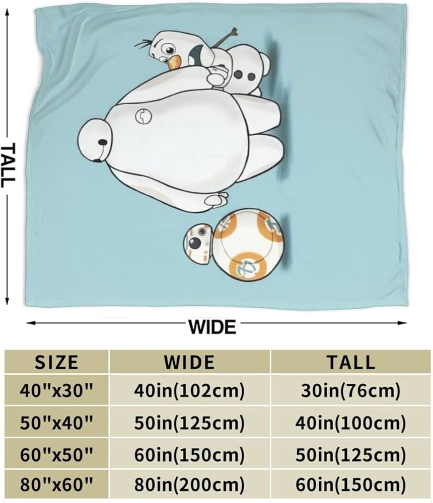 Amazon｜毛布 ベイマックス オラフ アニメ 軽量 ブランケット