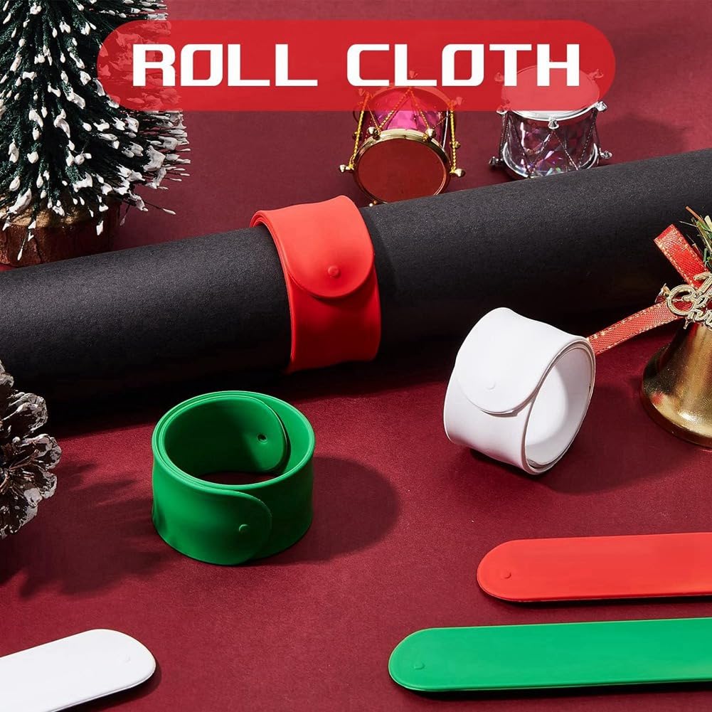 Supporti Per Poster Fai Da Te YANGSHINE 12 Pz Bianco Flip Wraps Silicone Rivestito Strisce Di Metallo Flip 2, 5 X 21, 6 Cm Carta Da Imballaggio Titolare Poster Titolare Rotolo Di
