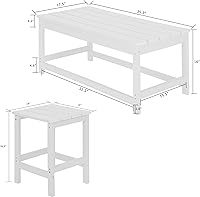 Vista 7 de WestinTrends Malibu - Juego de mesa auxiliar y café para exteriores, 3 piezas, para silla Adirondack, color marrón oscuro