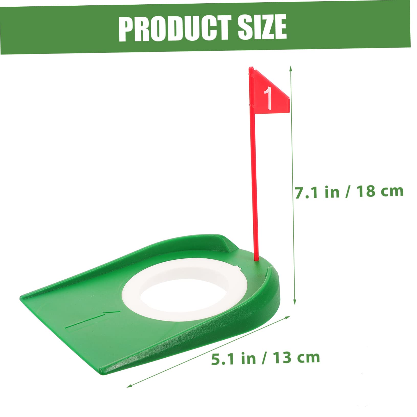 BESPORTBLE Golf Hole Training Cups 3 Piece Set with Holes Plastic Putting Cups for Golf Practice Anywhere