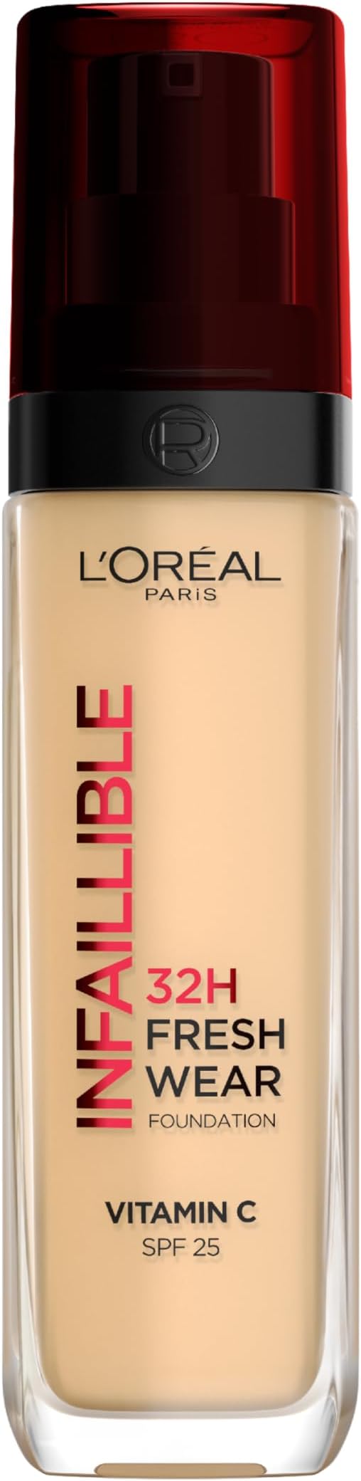 Foundation, Infallible 32H Fresh Wear Foundation, longwear coverage, Radiant finish, Water, Sweat and Heat Resistant, Shade 130 Beige, 9g