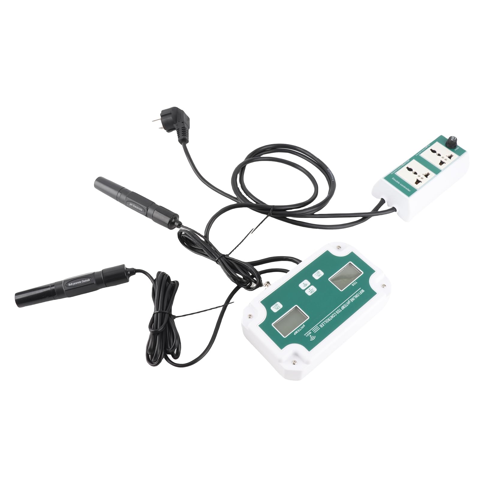 HUIOP Kontroler pH TDS Online WiFi WiFi Profesjonalny czujnik jakości wody pH/TDS/TEMP 3 w 1 Kontroler pH z gniazdem przekaźnikowym elektroda wymienna Sonda typu BNC Tester jakości