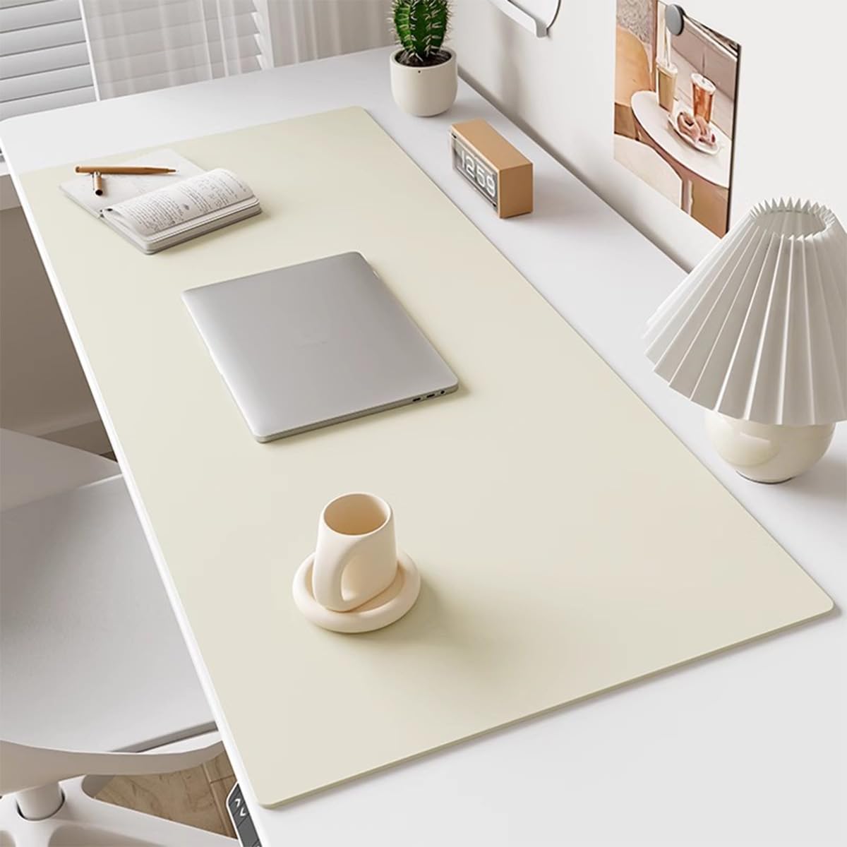 Alfombrilla de escritorio, protector de mesa de piel sintética PU, alfombrilla antideslizante para computadora de oficina, almohadillas de ratón impermeables grandes para juegos para trabajo, hogar