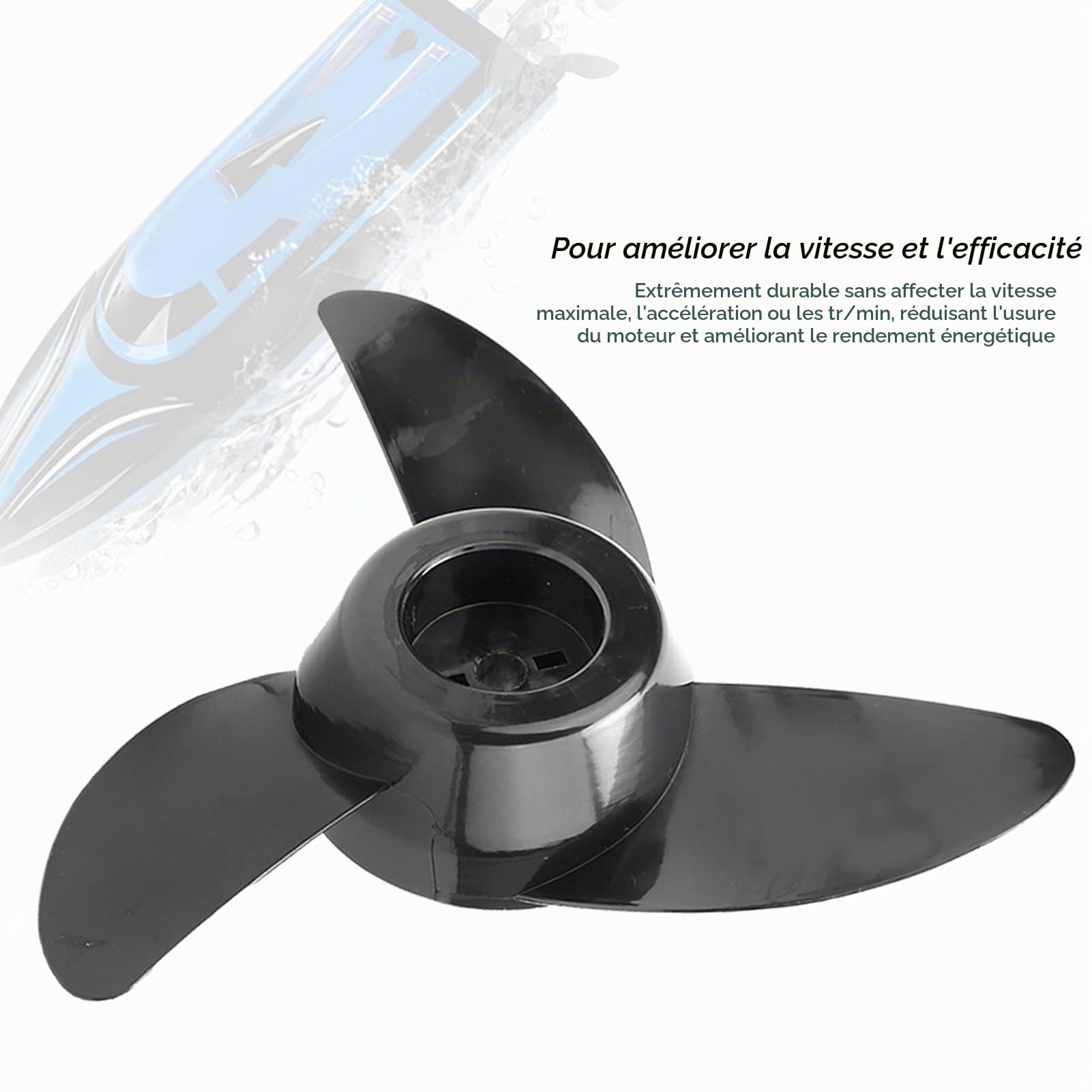 Hélice De Moteur Hors-Bord 12v 24v Hélice Marine épaissir Le Propulseur électrique en Plastique Accessoire D'hélice De Moteur Hors-Bord pour Moteur Hors-Bord