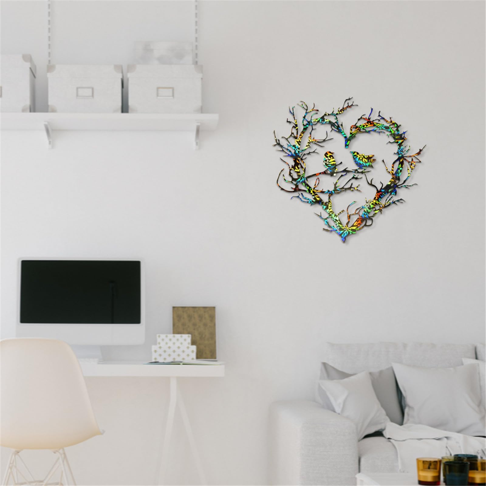Molde de resina de silicona holográfico para decoración de nido de pájaros, para colgar en la pared, manualidades para entusiastas de las manualidades, molde reutilizable