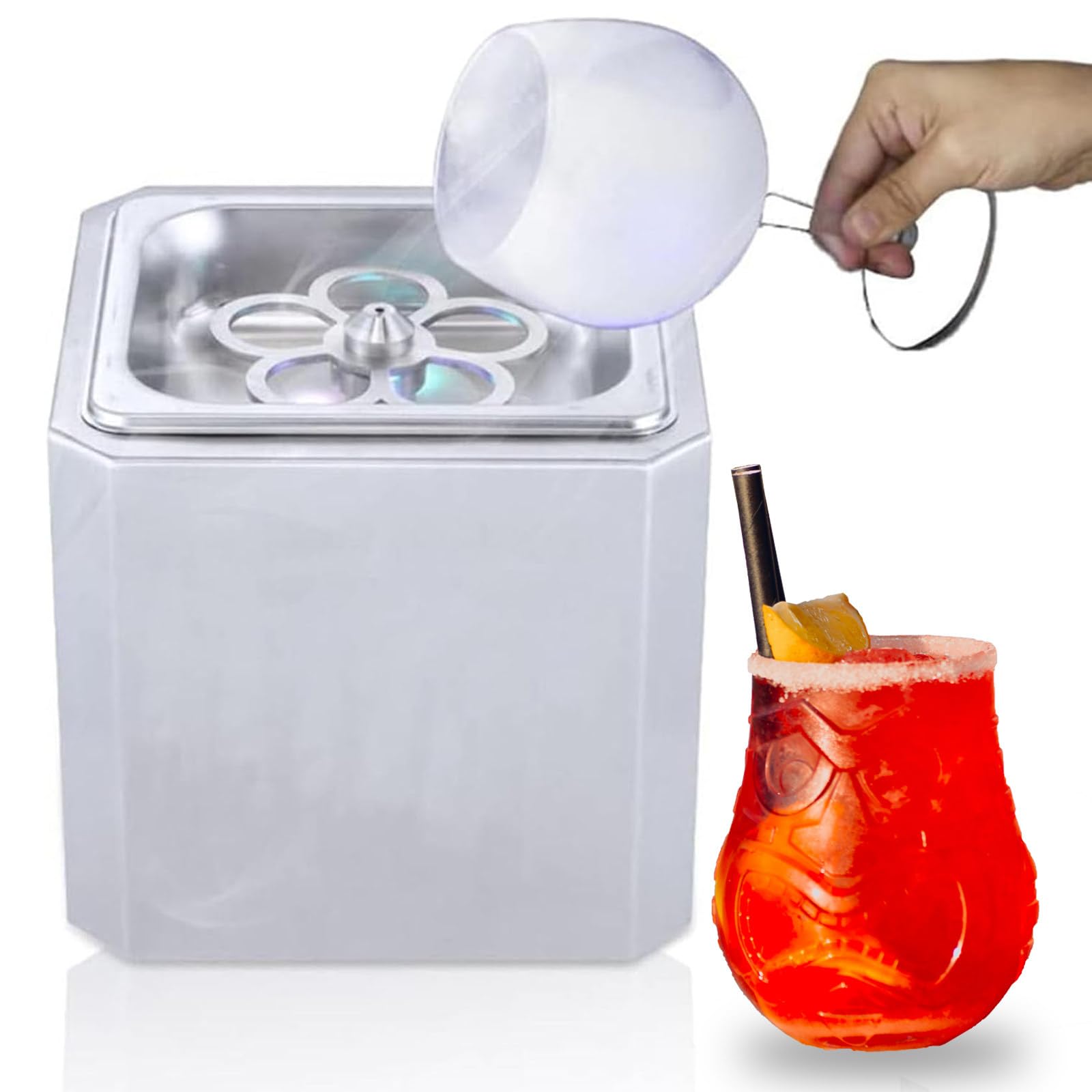 ChłOdziarka Szklana Froster, ChłOdziarka Co2 z Neonowymi śWiatłAmi, do Piwa, Wina, Whisky, Koktajli, Szampana, Martini, WóDki, Rumu, NapojóW w Barach, Klubach Nocnych, Pubach