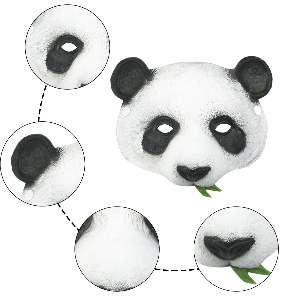 Máscara de Panda Animales Mask Costume Pro para la Fiesta de Disfraces de Halloween, Máscara para Adultos, Máscara de Animal Suministros para la fiesta de Halloween