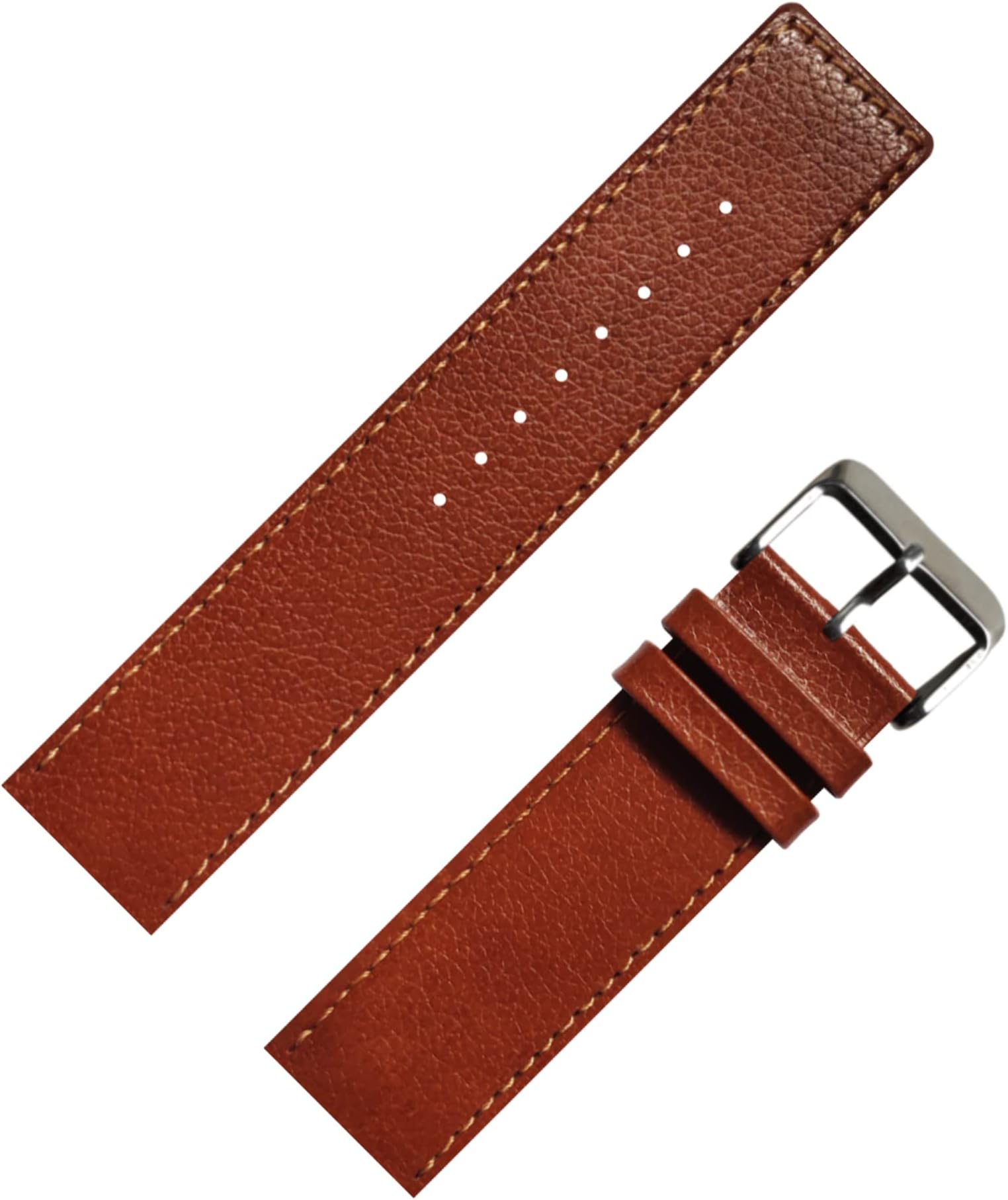 DBLACK ''ATOR'' Thin Strap, Pebble Design, Leather Watch Strap // For 18mm, 20mm, 22mm, 24mm, or 26mm Watch Belt (Choose Your Size & Color)