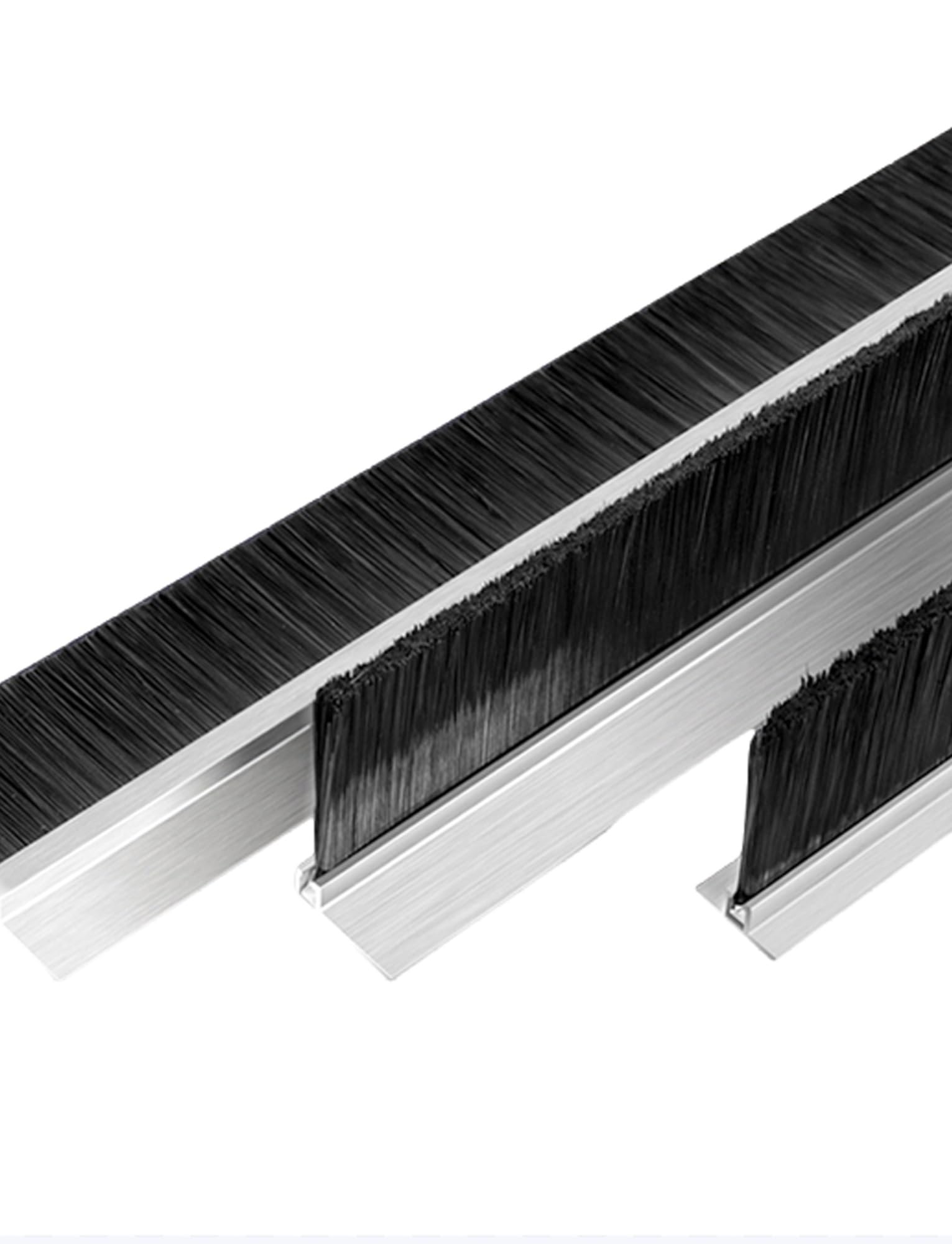Puyuna Type/H Door Brus Strip, -F-T Aluminum Alloy Strip Brus For Door Bottom Sealing, Silver, Multiple Sizes(/T,8In)(,2.6In)