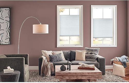 Persianas celulares, de arriba hacia abajo, opacas, sin cables, persianas celulares de panal, color blanco, 100% opacas, 18 1/2 pulgadas de ancho x