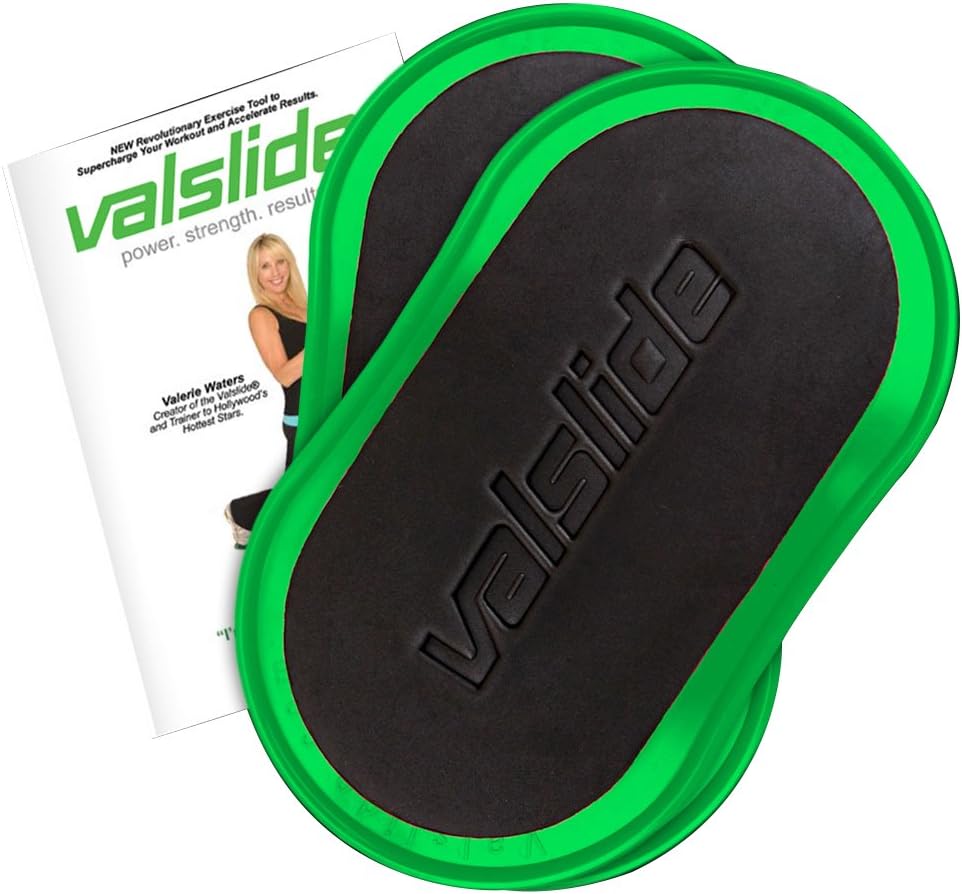 Valslide Exercise Discs - Green, Slideboard Exercise Discs, Workout, Strength Training, Stretching