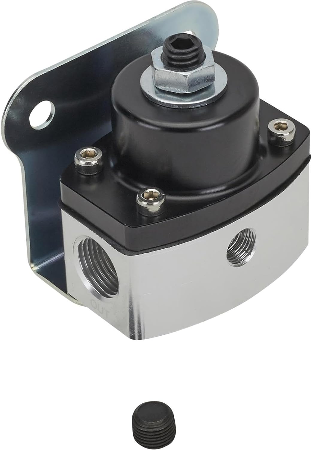 Speedway Motors Fuel Pressure Regulator, 5-12 PSI, Non-Return Style, CNC Lightweight Billet Aluminum, Universal Fit - Consistent and Reliable Performance