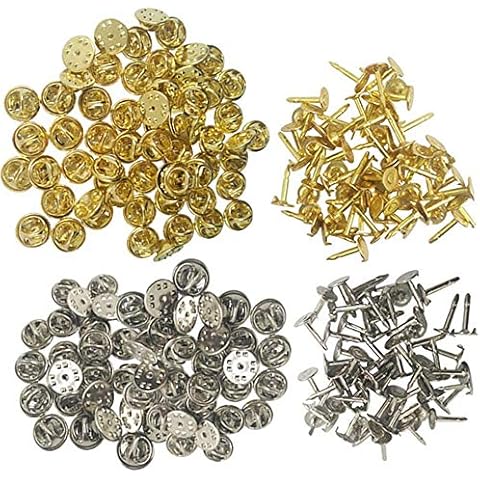 Xinlie Base de Soporte de Broche Pin Back Mariposa Cierre Pin de Embrague (200 Pares) Cover