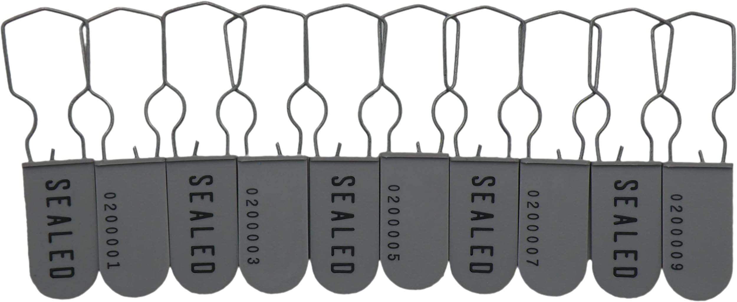 Electric Meter Security Seal Wire Padlock Grey Pack of 10