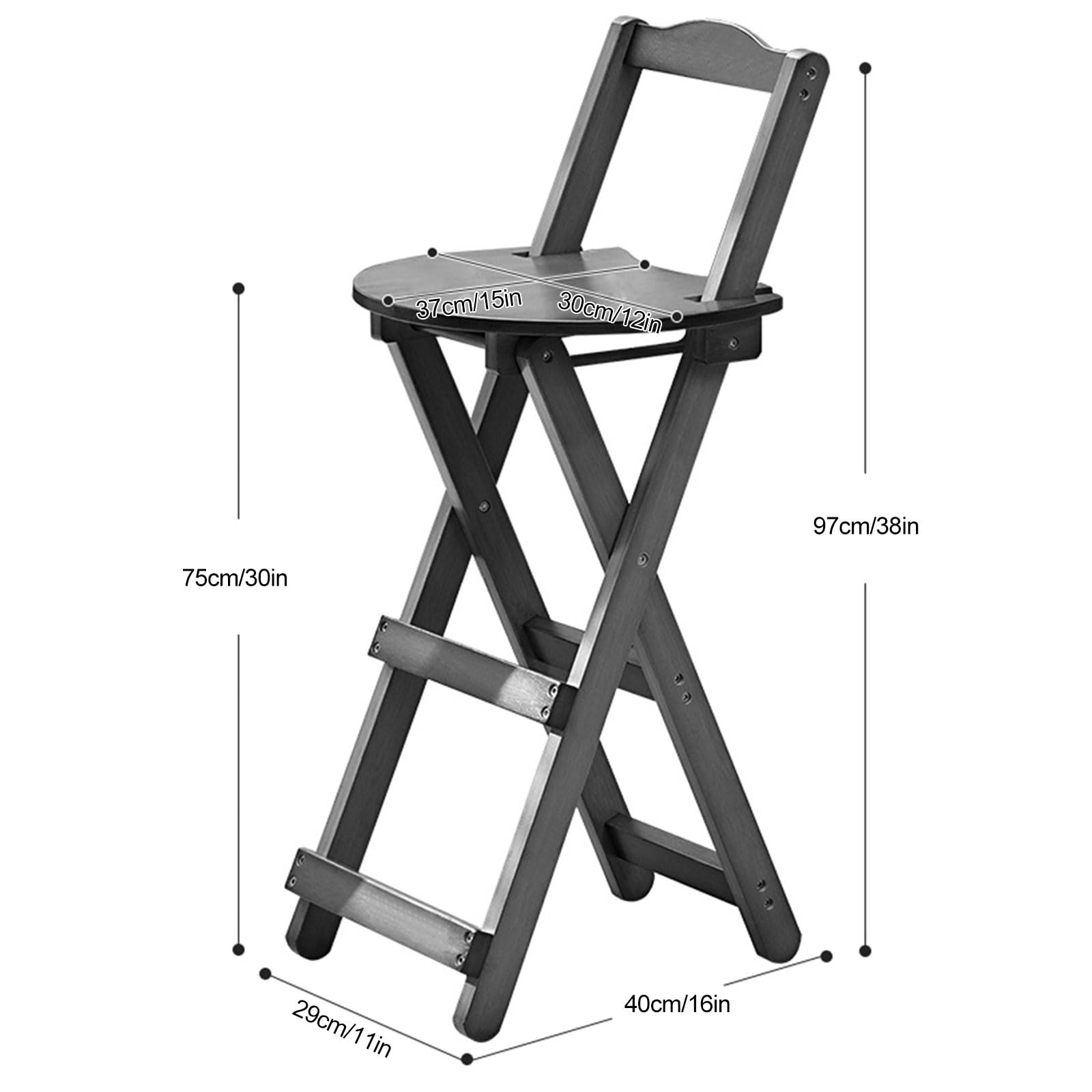 Opvouwbare barkrukken set van 2 - opklapbaar - zwart - outdoor