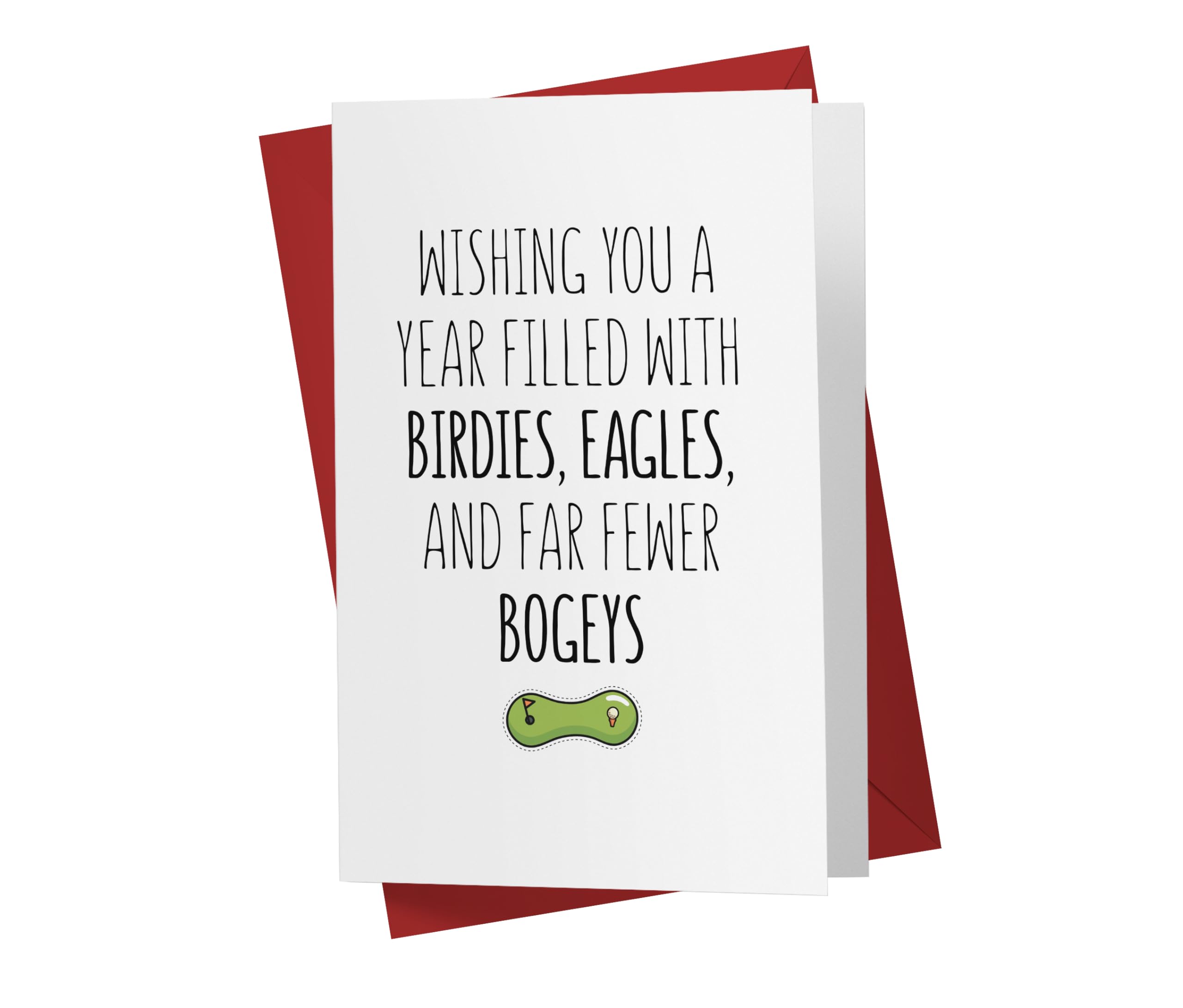 Karto Funny Golf Birthday Card for Men Women - Large 5.5x8.5 inch Golfer Birthday Cards for Dad Brother Husband Boyfriend - 30th 40th 50th 60th -