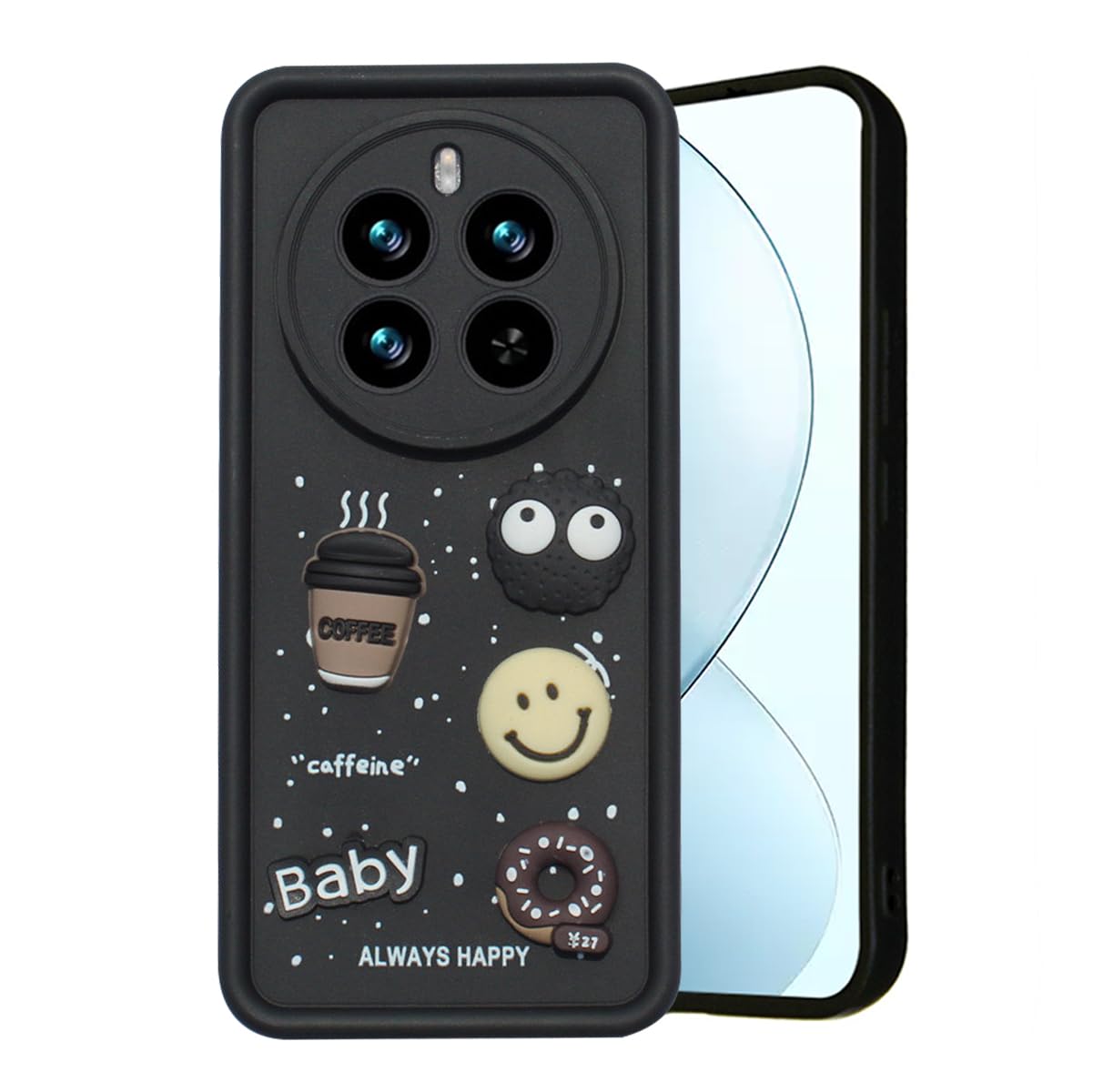 ZOBRIX Back Case Cover Compatible for Realme 12 Pro 5G, Realme 12 Pro+ 5G | Cute Fun Cartoon 3D Ball Coffee Silicone Case | Body Protection | Camera Protection | Shock Proof (Black) (B0DGQFNKHH) Amazon Price History, Amazon Price Tracker