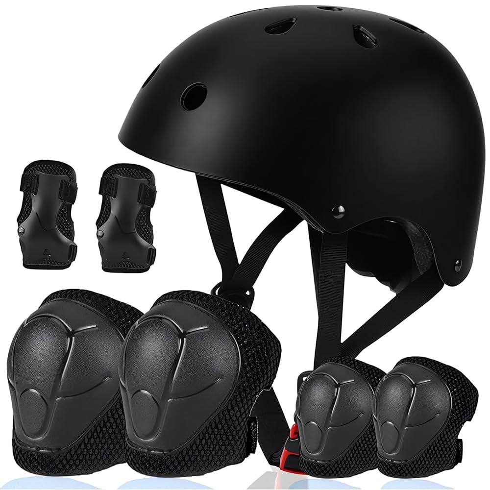 Besttravel Kids Helmet, Toddler Helmet Adjustable Toddler Bike Helmet Ages 3-8 Years Old Boys Girls Multi-Sports Safety (with Pads Black, XS/S 48-54cm) โ image 1
