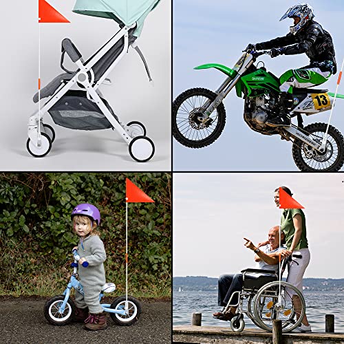 ZDQC Bandierina per bicicletta, 180 cm, con angolo...