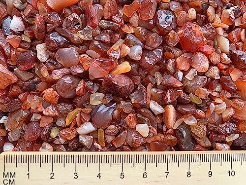 Image of GAF TREASURES 2 oz Lot Natural Carnelian Semi Tumbled Gemstone Chips, Crushed Mini Crystals, Undrilled Crystal Chips (Carnelian)