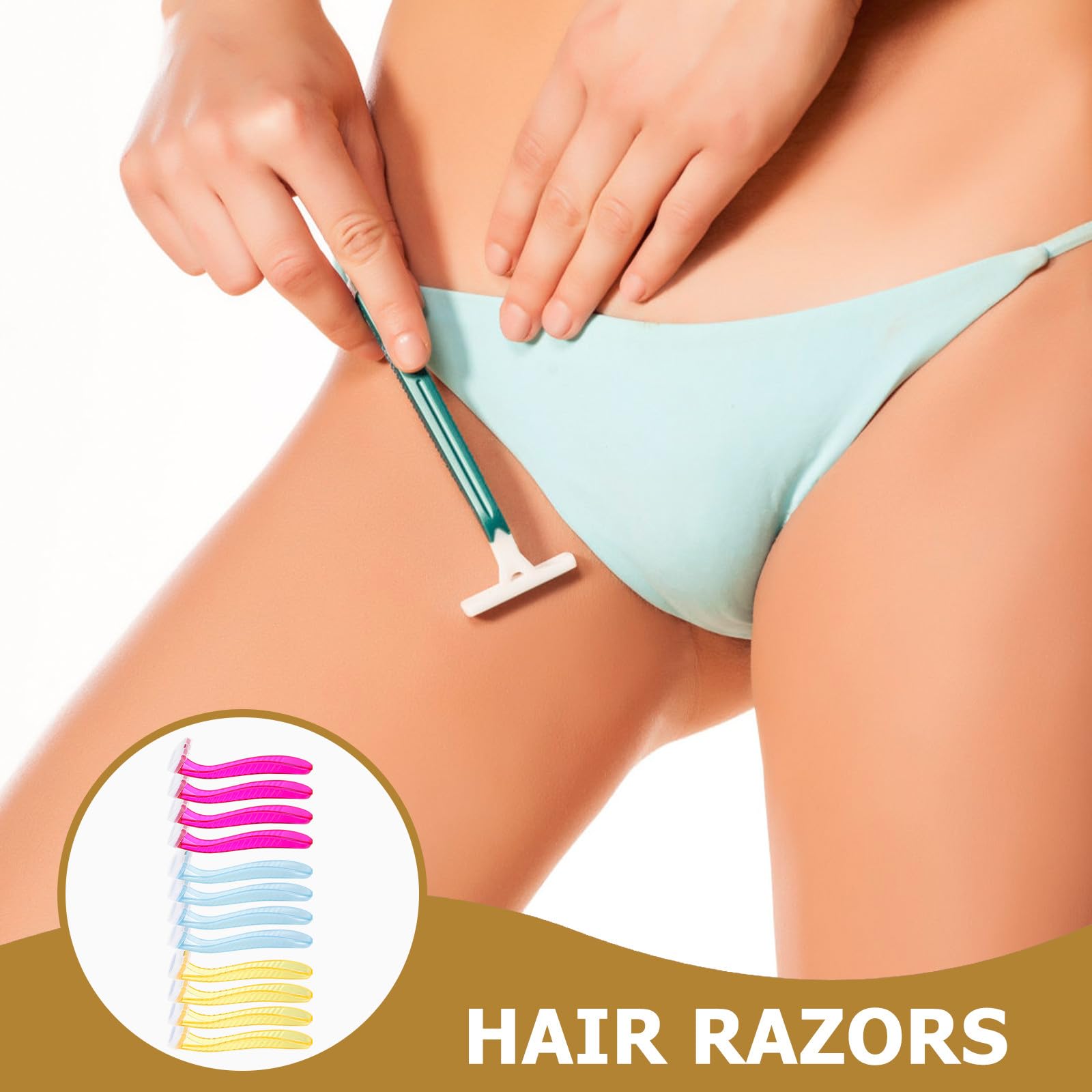 SOLUSTRE Rasoio per Peli del Corpo Donna 15 Pezzi Set Manuale Depilatore per Ascelle Gambe Zona Bikini Portatile Leggero per Uso Quotidiano e Viaggi