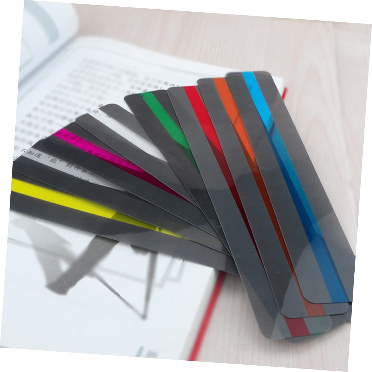 STOBOK 96stücke Transparente Pvc Lesezeichen Wasserdichte Und Kreative Bookmarks Für Dekoration Und -projekte Große Farben Für Und Notizbücher