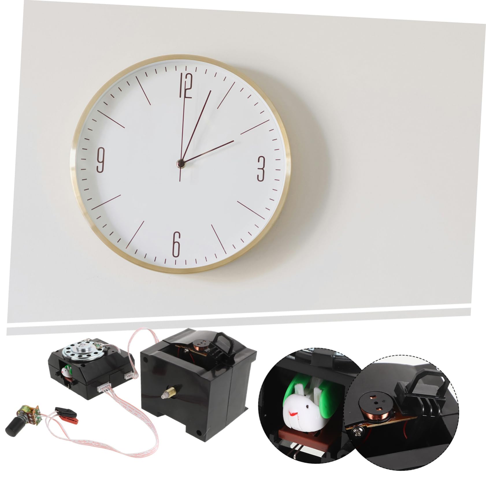 2St Kuckuckswanduhr Uhrwerk Austausch von Uhrmotoren Uhr ersatz mechanismus Plastik Black
