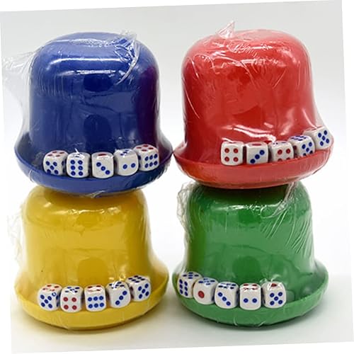 Miniatura 6 de Toyvian Juego de dados de 5 piezas de tazas de dados profesionales apilables, juego de póquer, dados con tapa, juego de regalo, tamiz, taza, bar,