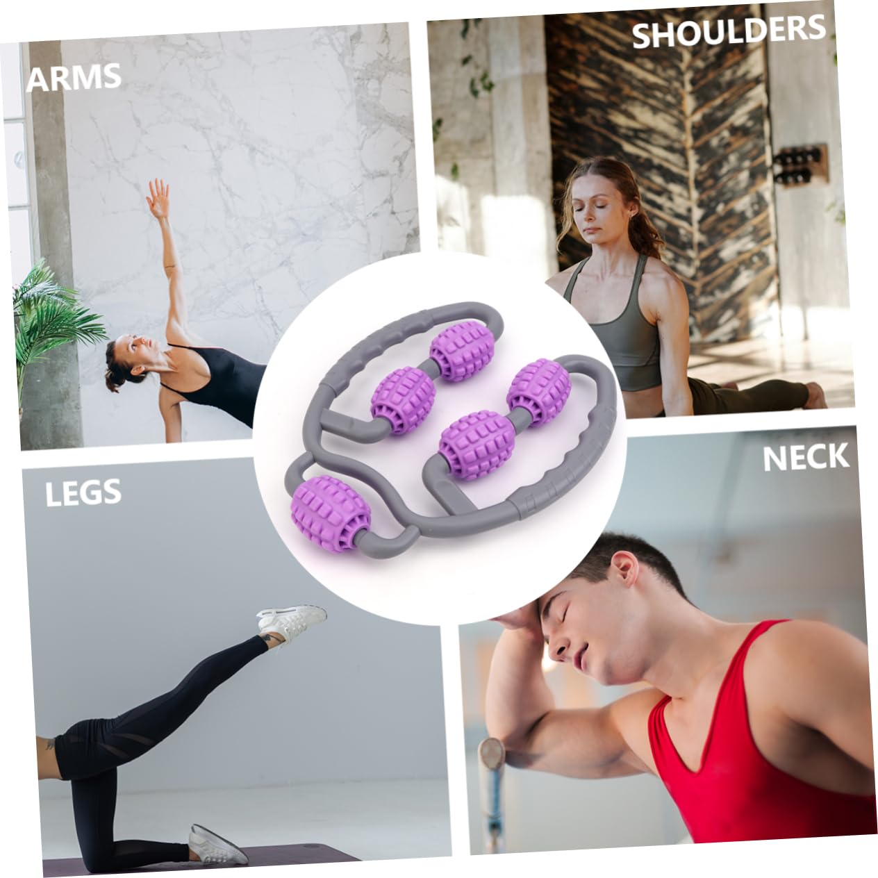 TOVINANNA Roller Massage for Leg Leg Massage Stick Comfortable to Hold for Relaxation Random