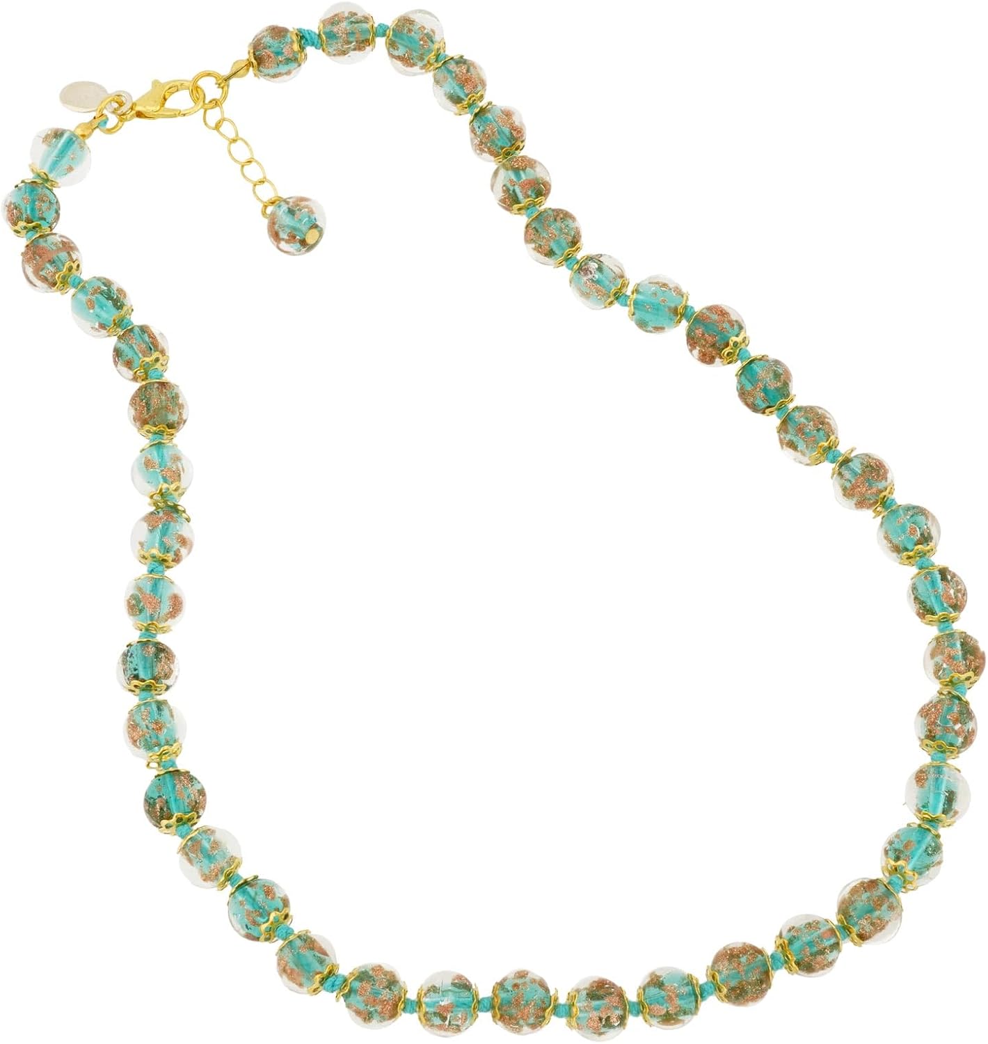 Glass Of Venice Murano Glass Sommerso Necklace - Jade Green