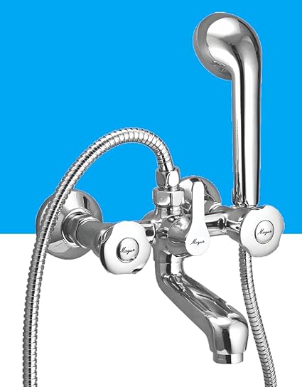 MAYUR �CICH SLEEK-78, Brass Wall Mixer for Bathroom Tap with 3-function Hand Shower and SS-304 Grade 1.5 Meter Tube