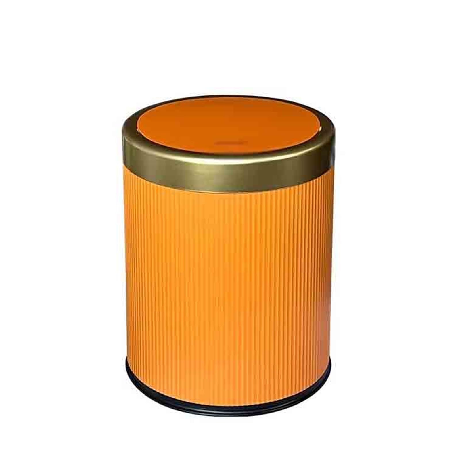 ZYYANSHOP Trash Cans Household Living Room Kitchen Bathroom Toilet Large Capacity Press With Lid Trash Can Wastebasket Garbage(Orange,Medium)