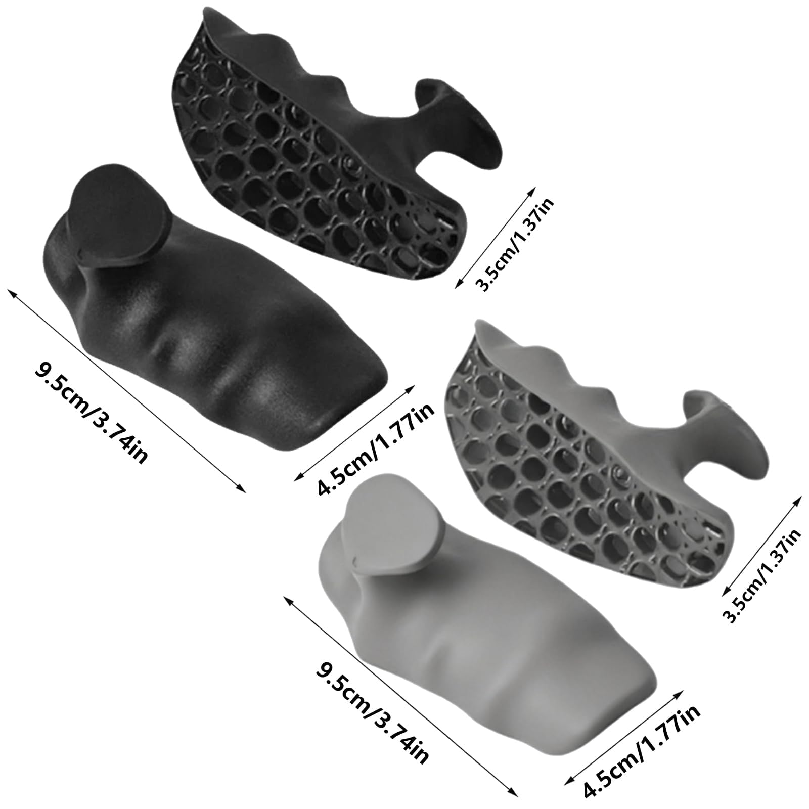 2 Pares Empuñaduras de Levantamiento sin Dedos, con Bolsa de Almacenamiento, Empuñaduras de Gimnasio, Fitness Grip Pads De Silicona, para Gimnasios, Culturismo, Halterofilia
