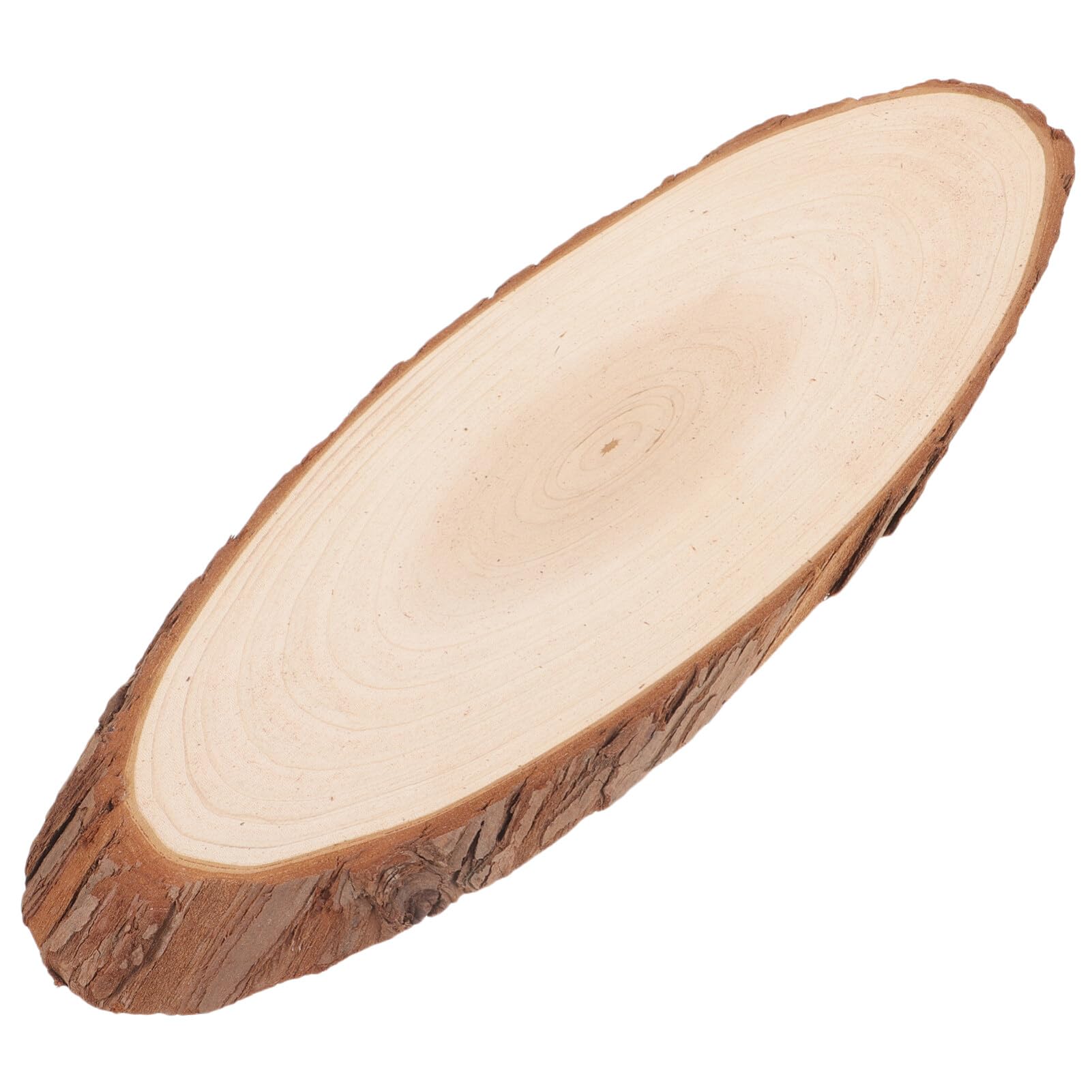Lurrose Large Unfinished Wood Slices for Centerpieces,Unfinished Oval Shaped Wooden Slice Craft Rustic Wood Circle Wooden Table Centerpiece for DIY Wedding Ornament