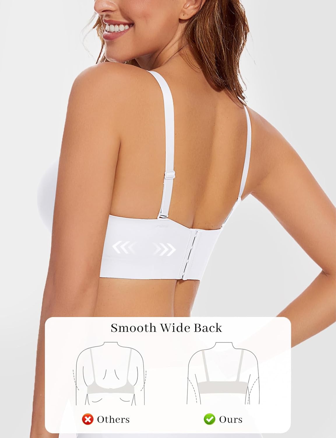 Push Up Padded Bras for Women Add 2 Cups Plunge T Shirt Everyday Bra Seamless Underwire Support - Image 4