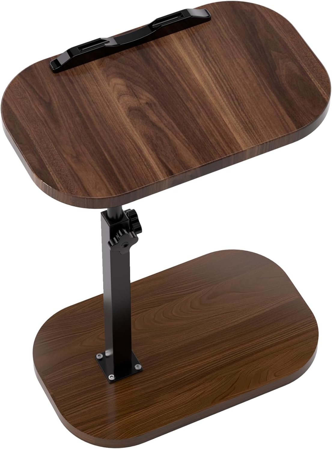 Brown Couch Table-360°Swivel TV Tray Table, Height Adjustable TV Table for Bed,Chair,Couch Or Small Spaces