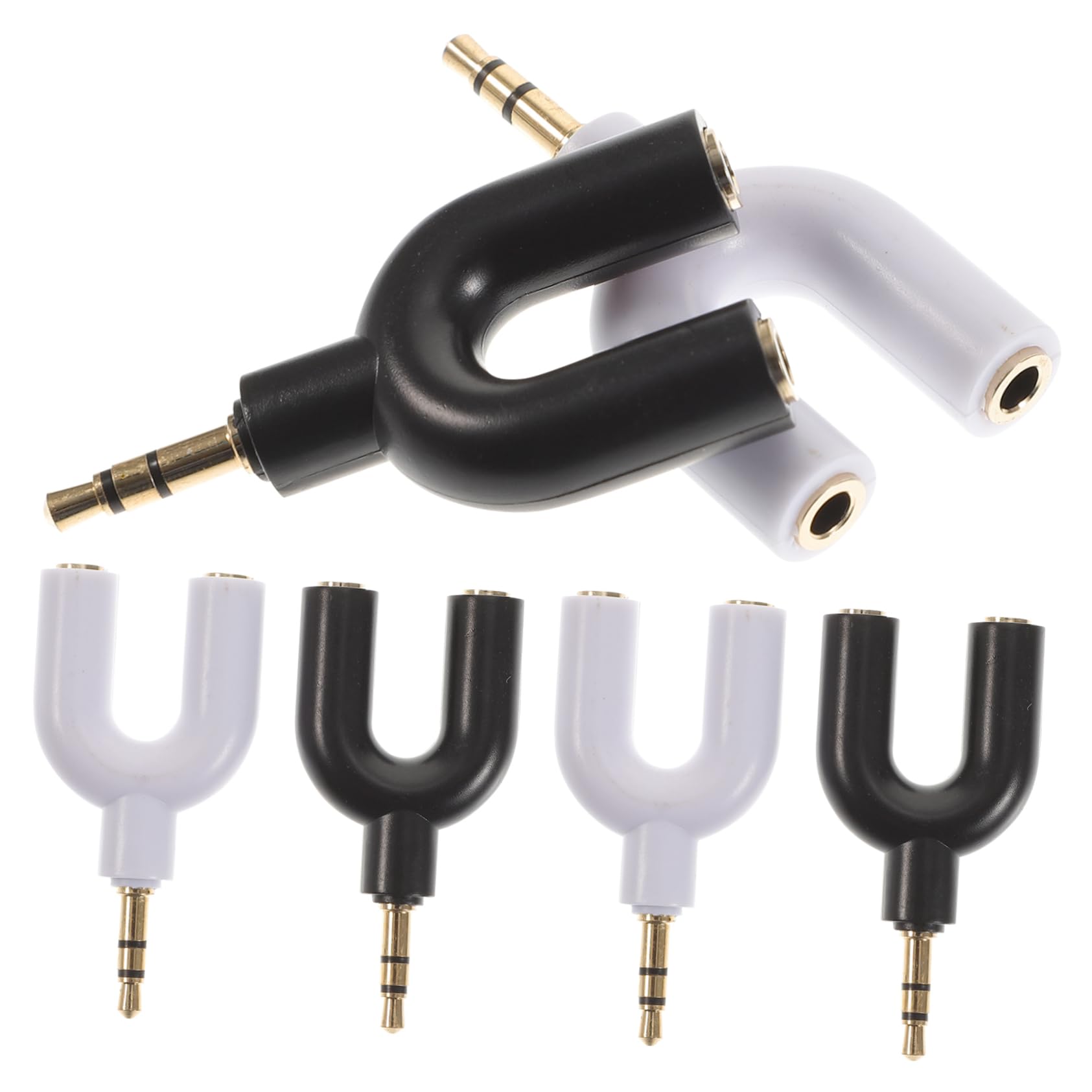 Uonlytech 30pezzi Adattatore Splitter Audio u Shape Per Cuffie Da Compatibile Con Tablet e Laptop Trasmissione Stabilizzata Per Condivisione Musica Con Amici