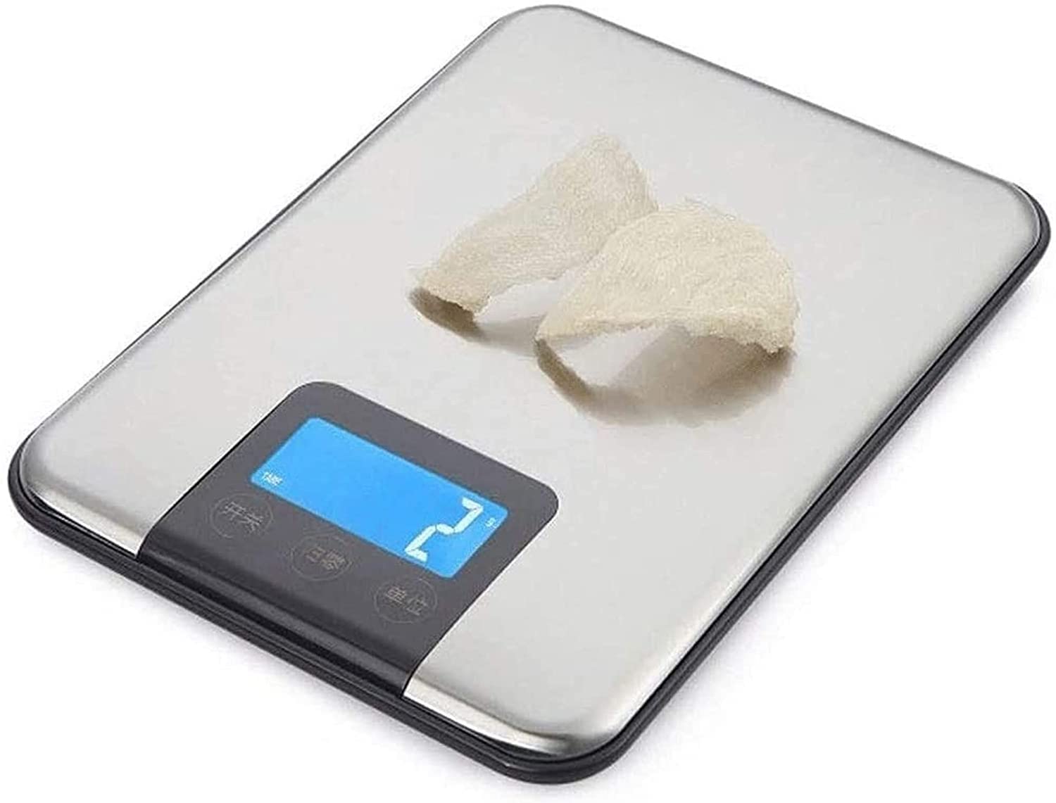 Lebensmittelwaage, 10 kg, digitale Küchenwaage, Gewicht Gramm und oz zum Kochen, Backen, 1 g präzise Skalierung, Edelstahl