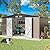 IRONCK 10x12FT Outdoor Storage Shed, Metal Garden Tool Shed with Breathable Vent and Lockable Doors, Outside Storage for Backyard, Poolside, Patio, Brown