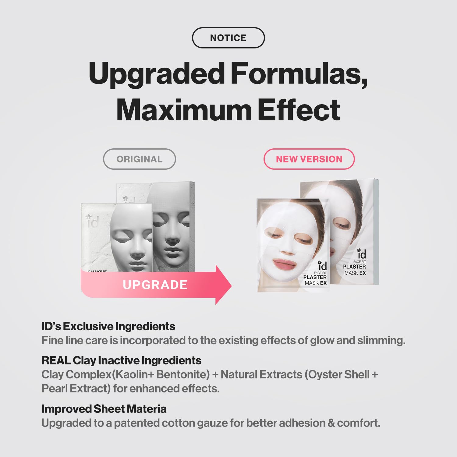 Amazon.com : idplacosmetics ID FACE FIT PLASTER MASK EX (4 Sheets