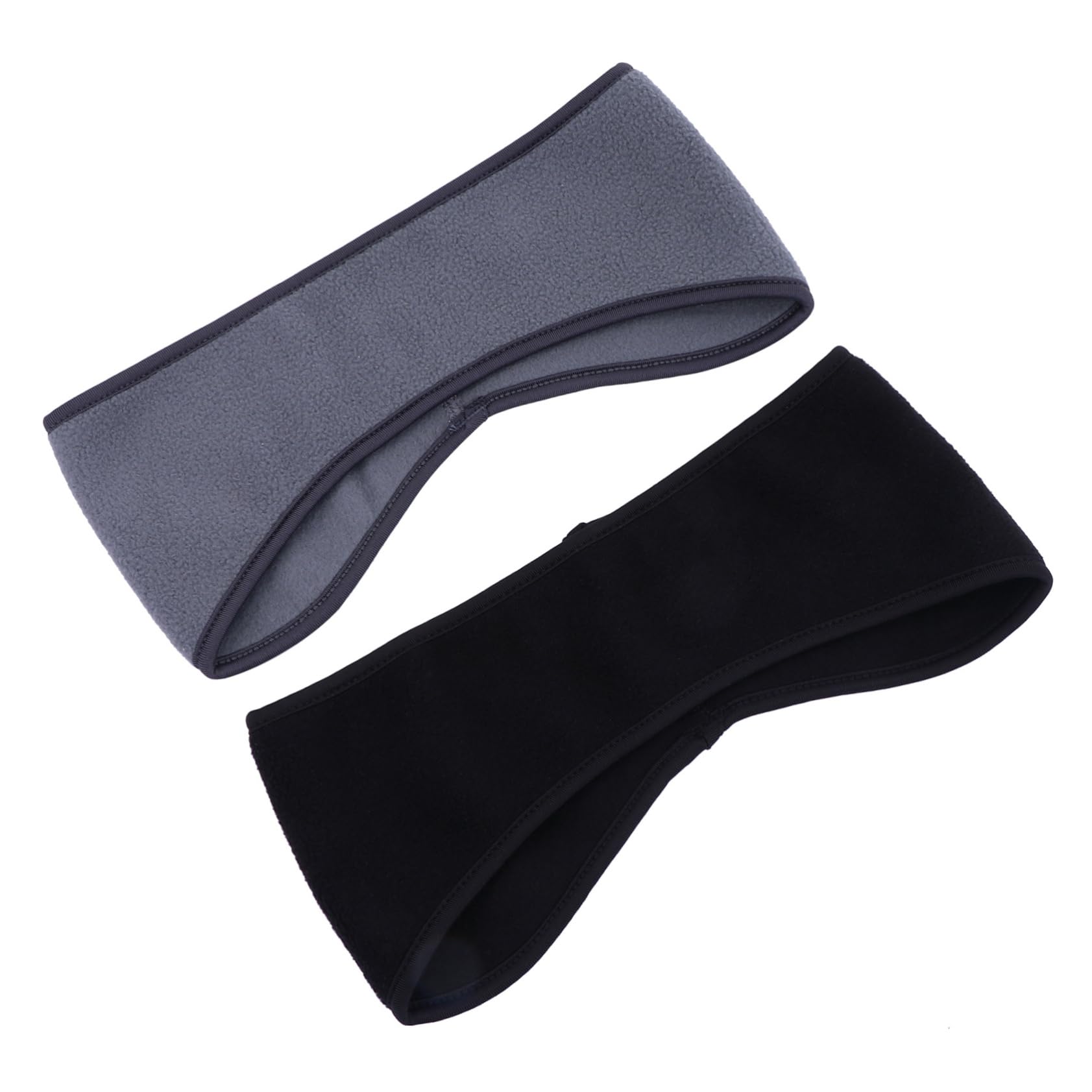 FOMIYES 2Pcs Windproof Ear Protectors for Stretchy Fleece Headbands for Men Women Comfortable Warm Sports Earmuffs for Running Cycling Outdoor Activities