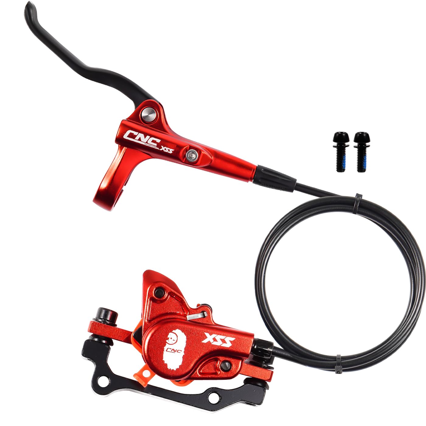 CNCLOL Mountain Bike Hydraulic Disc Brakes, MTB Front Right 800mm/Rear Left 1450mm Hydraulic Brake For Bicycle/Road/Gravel/BMX/Push Bike