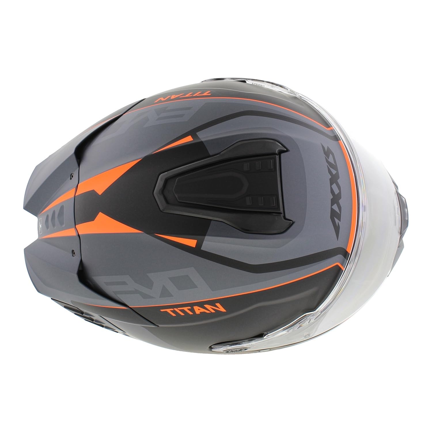 Axxis Hawk SV Evo Casco integral Titan B4 mate negro naranja gris