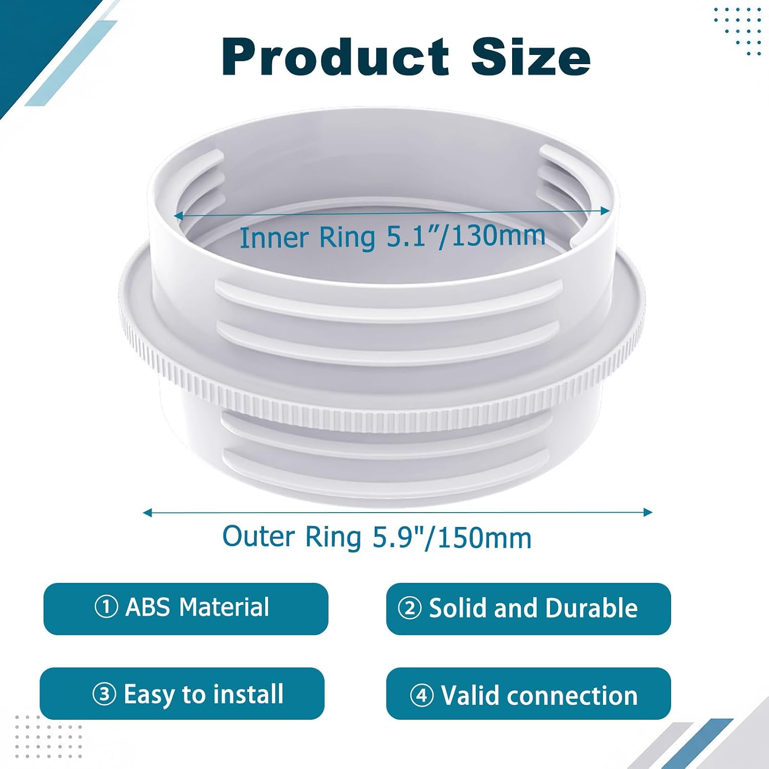 Portable AC Exhaust Hose Coupler for Both 5.1"/5.9" | Exhasut Vent Hoses, Universal Mobile Air Conditioner Unit Vent Hose Connector Coupling Extension Portable